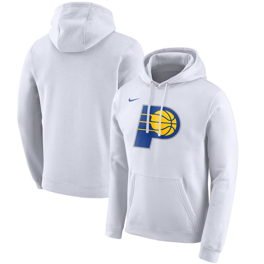 NBA Indiana Pacers Nike 201920 City Edition Club Pullover Hoodie White->indiana pacers->NBA Jersey